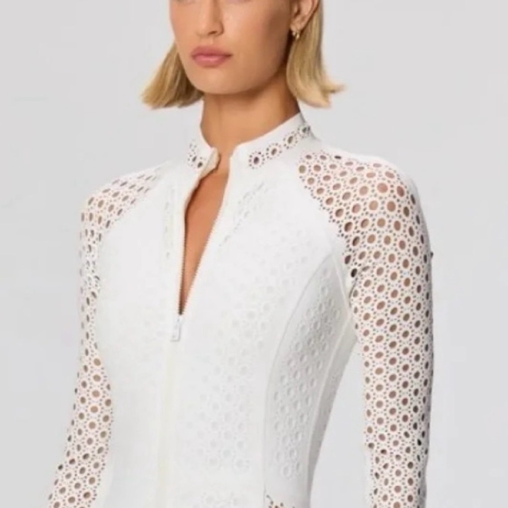 GIGI C x Free People Rowan White Scuba Surf Suit Rash Guard Swim Suit sz XS NWT - Picture 2 of 9